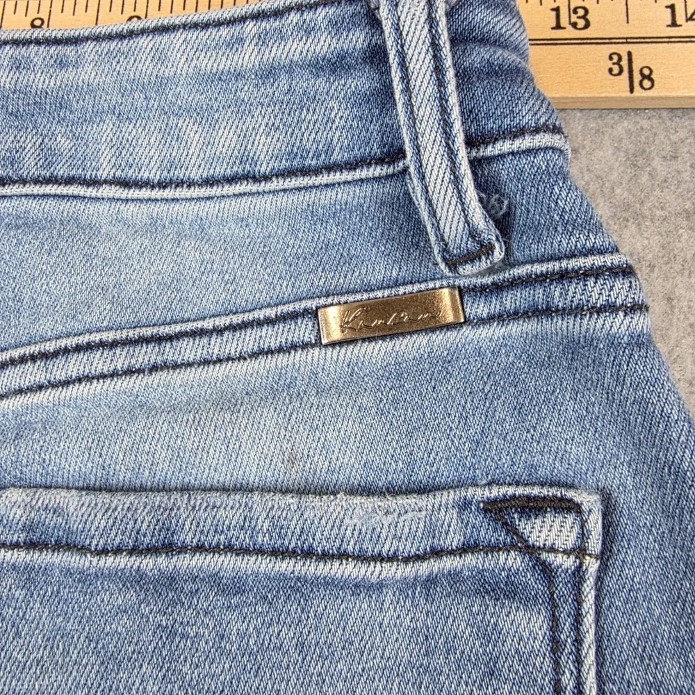 KanCan Two Tone High Rise Skinny Jeans Blue Raw Hem KC9190M Size 5 26‎